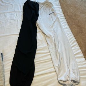 Adika color block black and white baby girl sweatpants